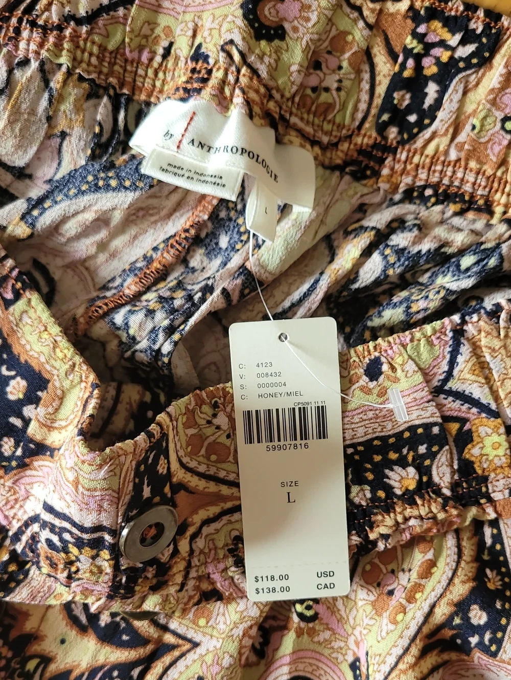 💕Anthropologie Odette Paisley High Rise Harem Joggers